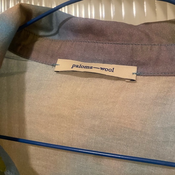 Paloma Wool Carolee tie front marble tie die sheer blouse size small - Picture 8 of 9